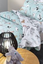 Σετ 3τμχ Παιδικά Σεντόνια Zootopia Aqua-Grey 165×250 – Guy Laroche
