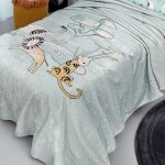 Παιδική κουβέρτα ultrasoft μονή Zootopia aqua-grey guy laroche