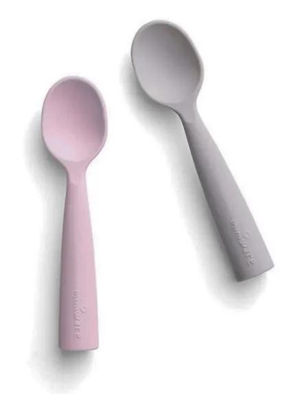 Miniware Des.12 Σετ 2Τ Κουτάλια Σιλικόνης Ροζ-13,5Cm