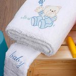 Σετ πετσέτες κεντητές Bear 04 White/Blue