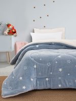 Κουβερτοπάπλωμα Φωσφοριζέ Μονό Stars Blue Μονό
