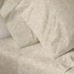 Παπλωματοθήκη Menta Εμπριμέ 020 Beige Μονή - Υπέρδιπλη