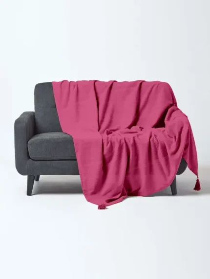 Ριχτάρι Βαμβακερό Υφαντό Fuchsia