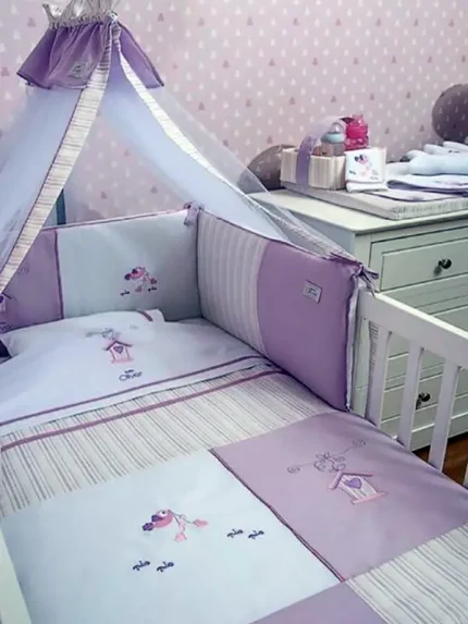 Σετ Προίκας Μωρού Lilac Dream Birds - Baby Oliver
