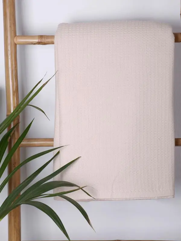 kouverta-pike-vamvakeri-cotton-beige-sunshinehome Κουβέρτα πικέ cotton Beige