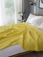 Κουβέρτα Eliot πικέ Yellow Υπέρδιπλη